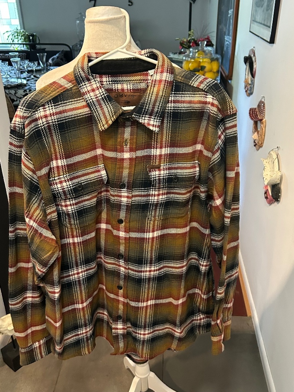 orvis plaid men’s shirt / jacket. New. HEAVY STYLISH PLAID
